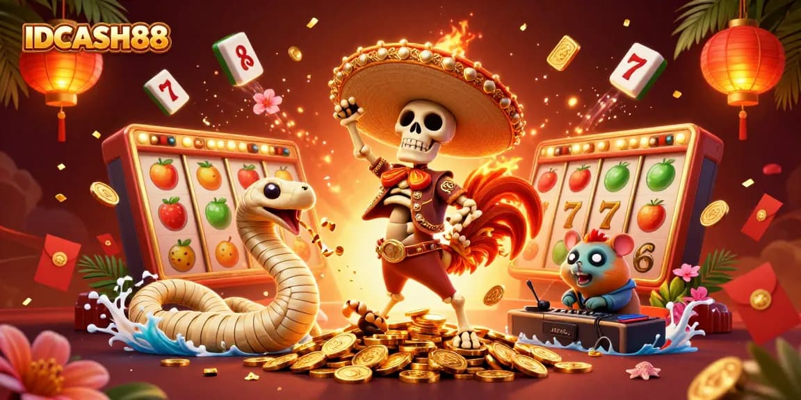 Engage with IDCASH88's vibrant casino atmosphere through exciting slot action and winning moments.