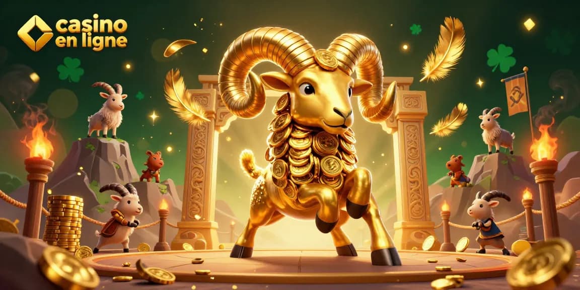 Explorez les jeux captivants sur le casino en ligne avec une illustration 3D dynamique.