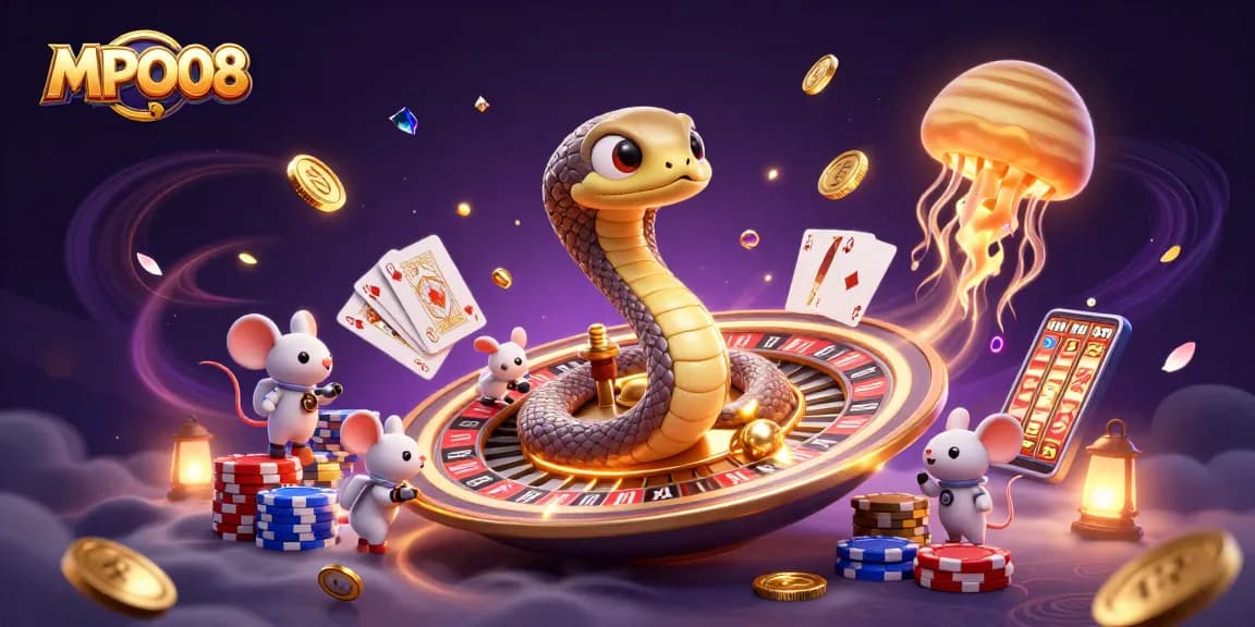 Spin the MPO08 roulette wheel with astronaut mice betting among sparkling gems and coins.