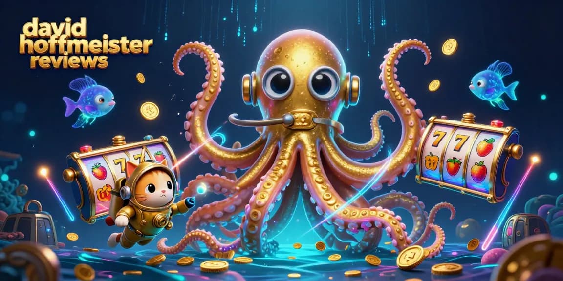 spin big wins with david hoffmeister reviews in a vibrant 3D casino adventure illustration