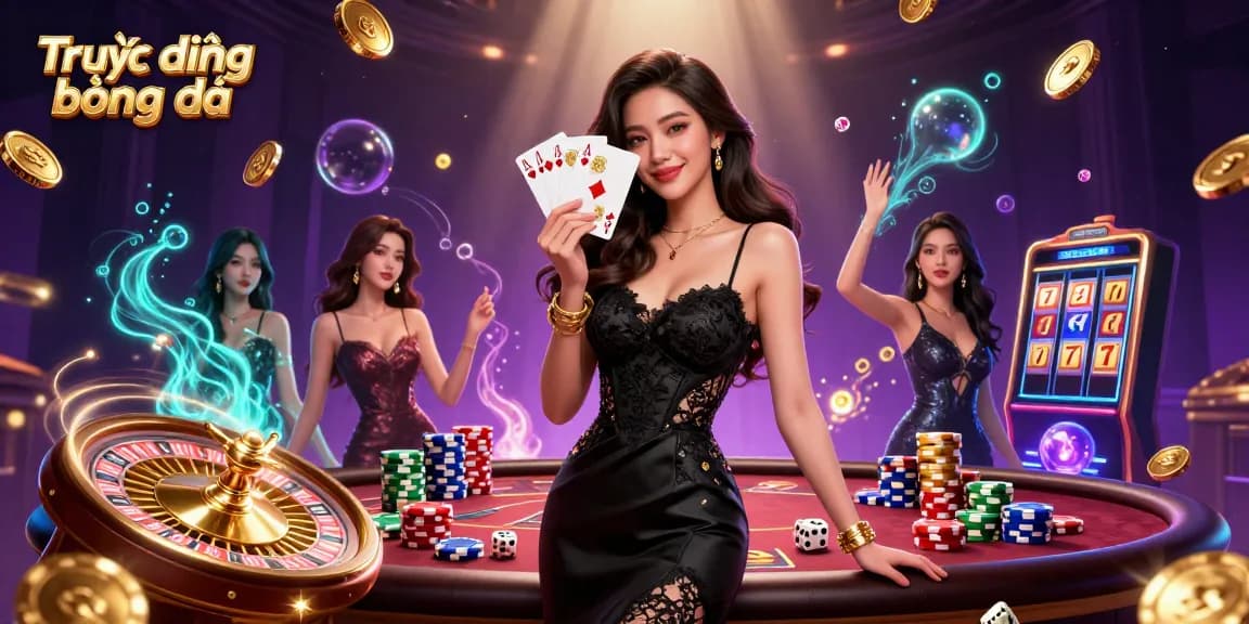 Experience Trực tiếp bóng đá with a photorealistic scene highlighting dynamic casino elements and luxurious ambiance.