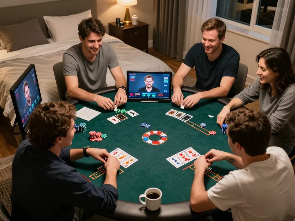 Players engaging in an exciting online poker game on 888now, showcasing dynamic strategy and interaction.