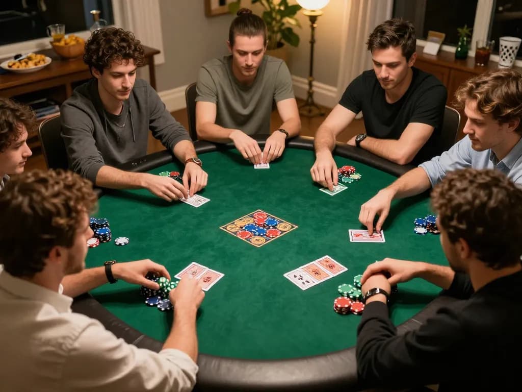 Hành động poker hấp dẫn tại nhà, người chơi tập trung vào các chiến lược luckywin và thú vị