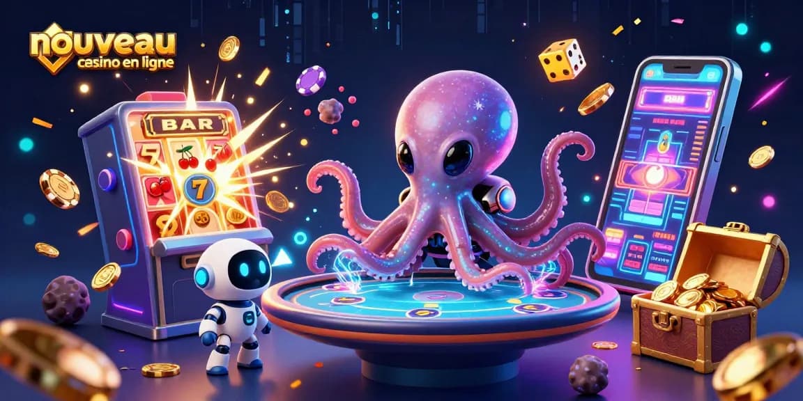 Jouer au nouveau casino en ligne avec un octopus extraterrestre et une machine à sous explosive remplie de pièces.