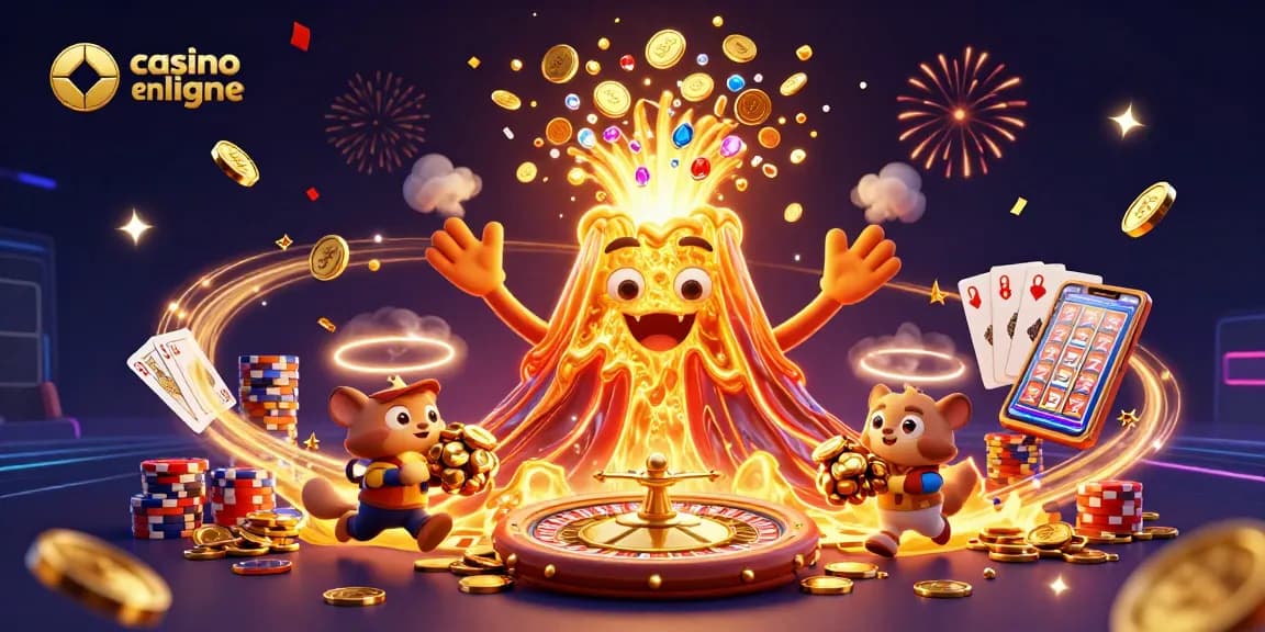 Vivez l'excitation du casino en ligne avec des personnages et éléments de jeu dynamiques, montrant la richesse de l'expérience.