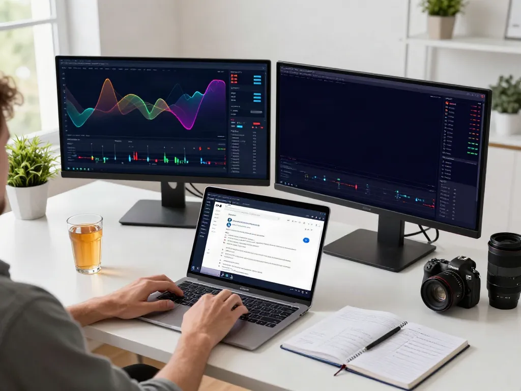 Real-time data analysis workspace featuring Indian stock API Python integration with cryptocurrency trading.