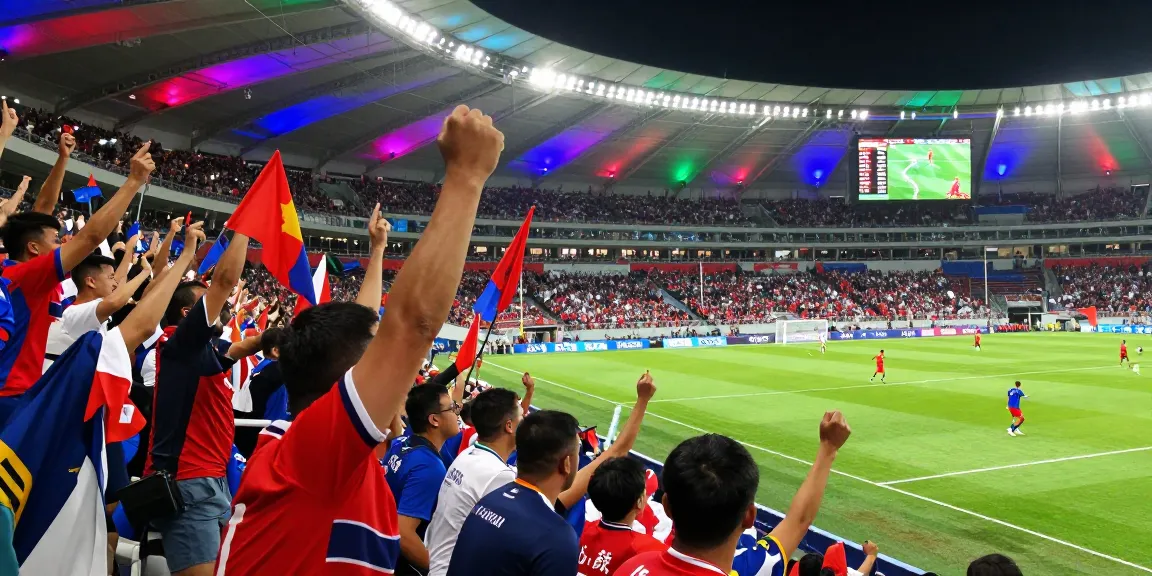 Fans engaged in a koora live match, showcasing excitement and sportsmanship in the stadium.