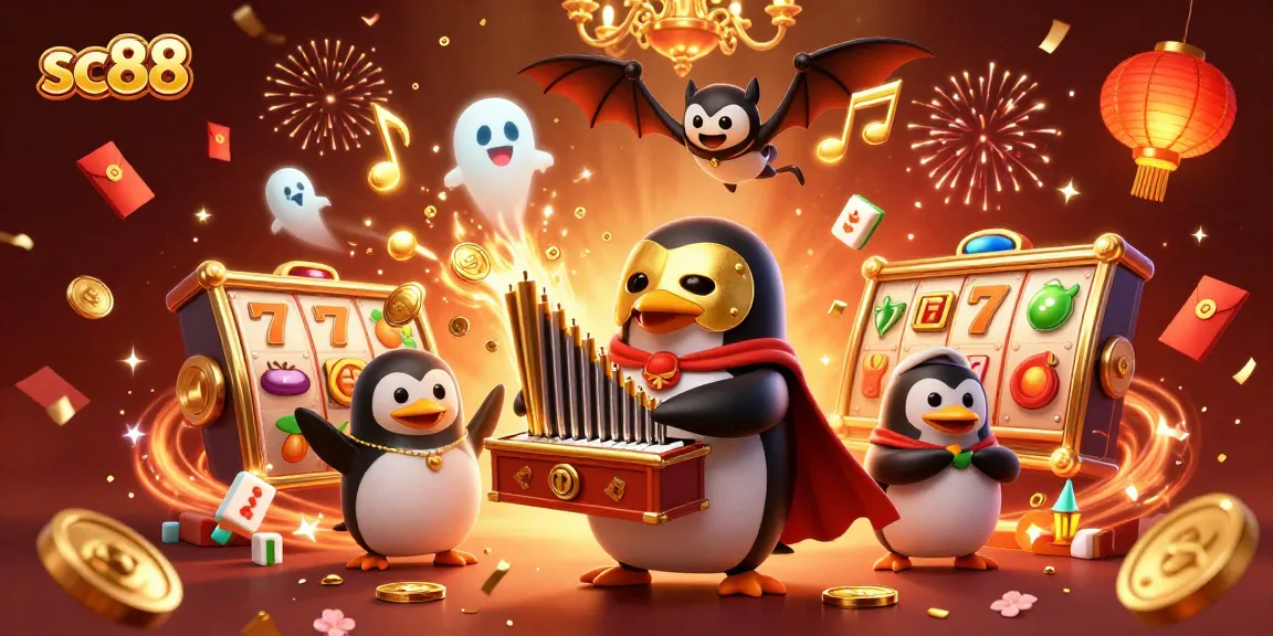 Experience thrilling wins with sc88's exciting casino adventures depicted in a lively 3D scene.
