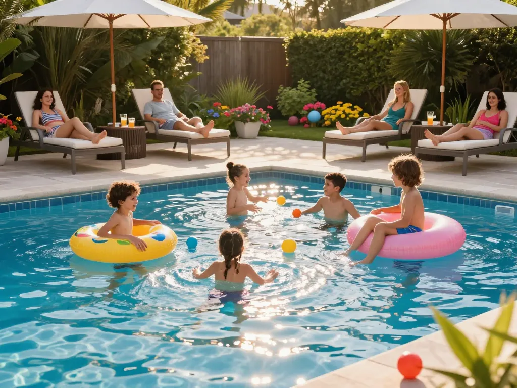 Dolphin Pool Services ensuring families enjoy their sparkling pool experience under the sun.