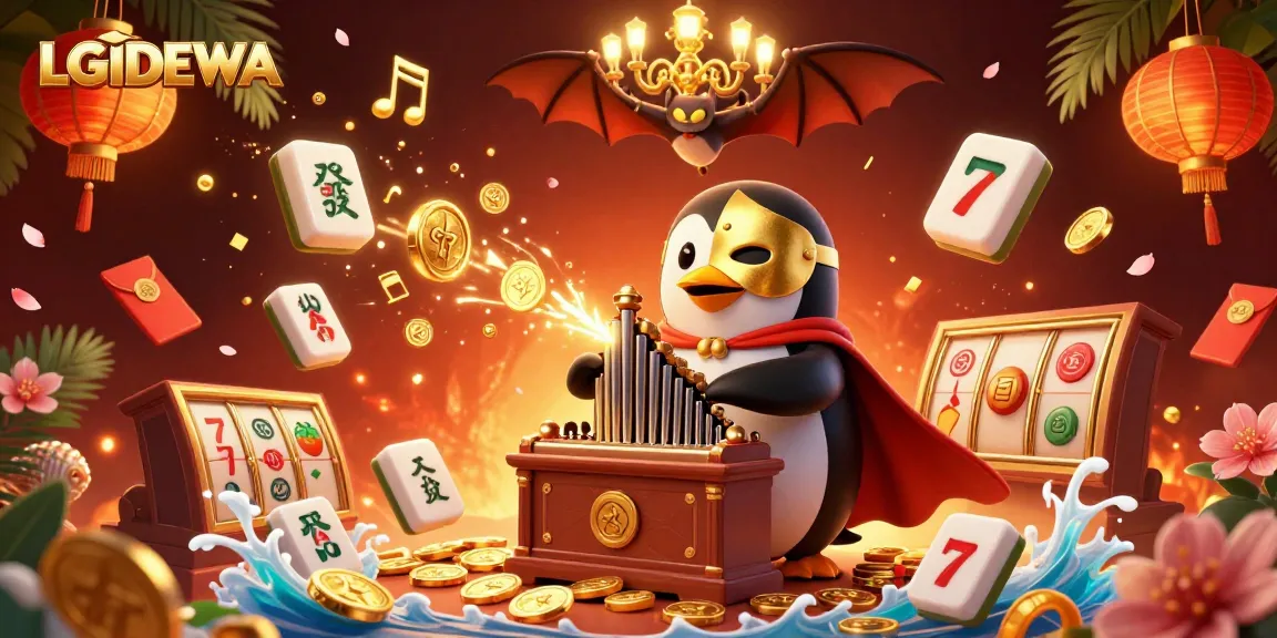 Spin the reels with LGODEWA in this vibrant casino-themed 3D illustration.
