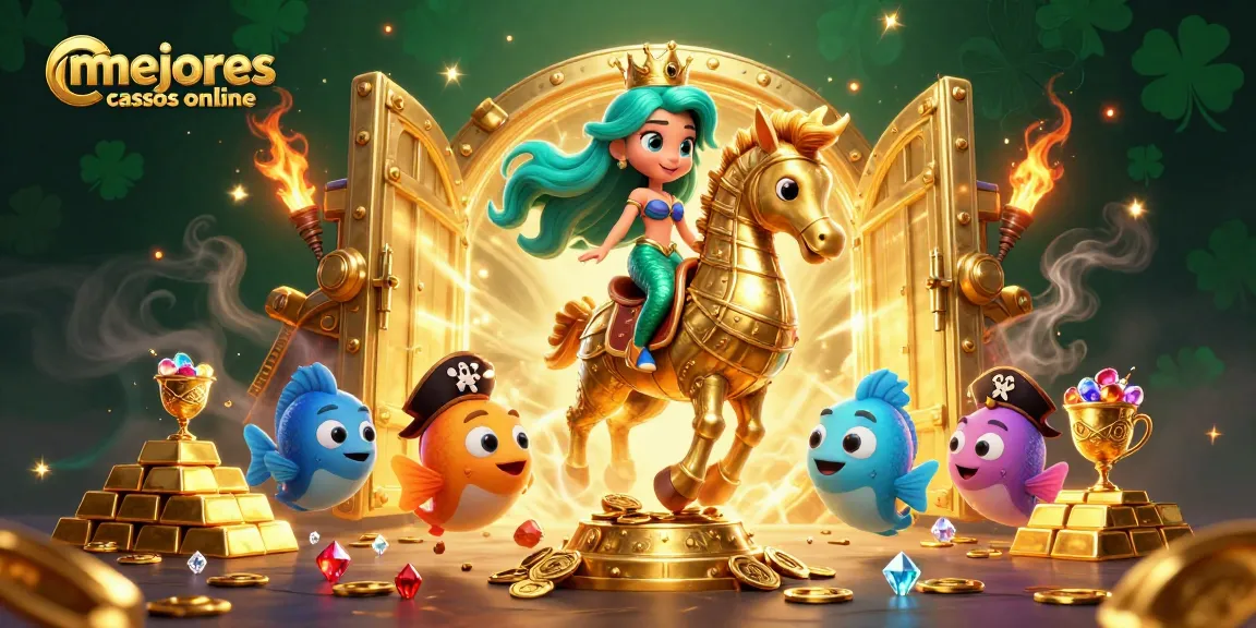 Descubre los mejores casinos online mientras juegas con la sirena y su caballito de mar dorado.