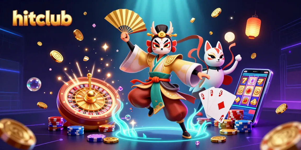 Experience excitement at Hitclub with 3D characters, vibrant casino elements, and thrilling game action.