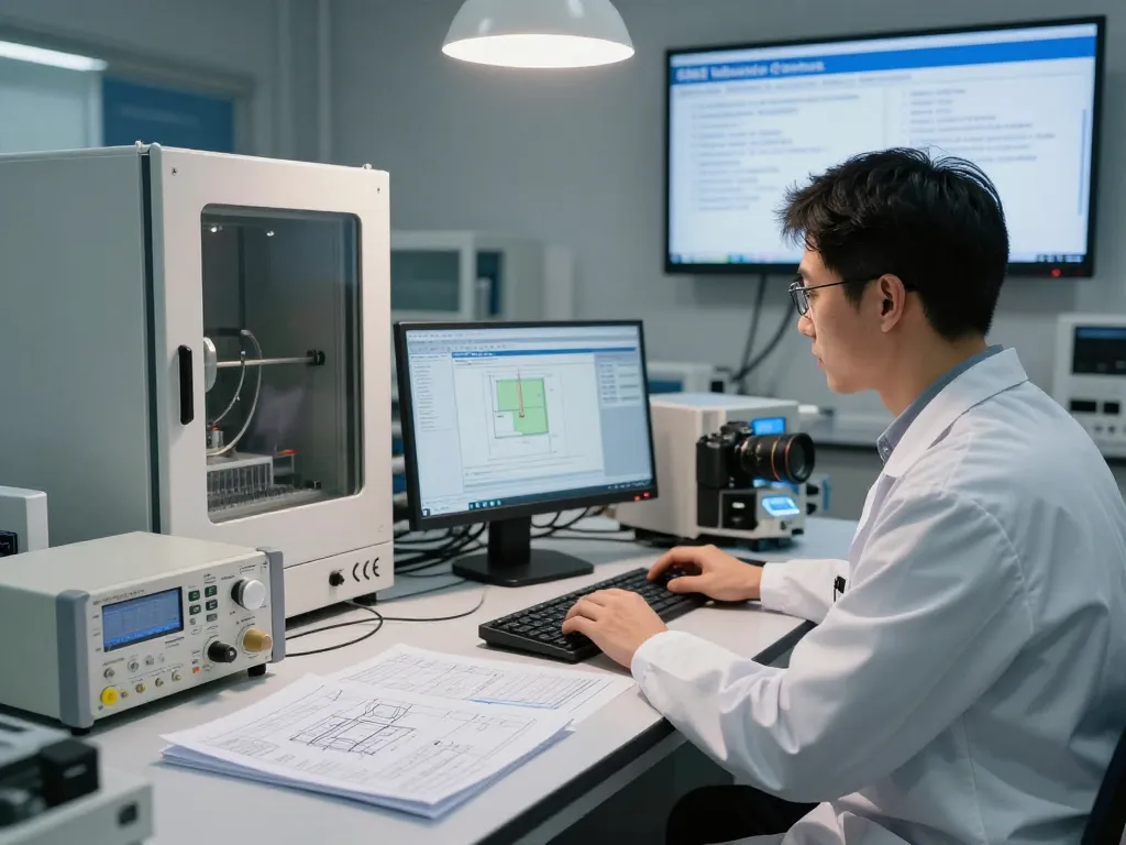 CE marking compliance analysis in an advanced EMC testing laboratory.