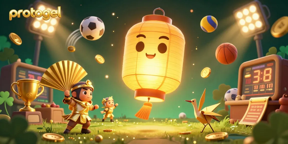 Engage in vibrant betting with protogel at a night market casino illuminated by a golden lantern spirit.