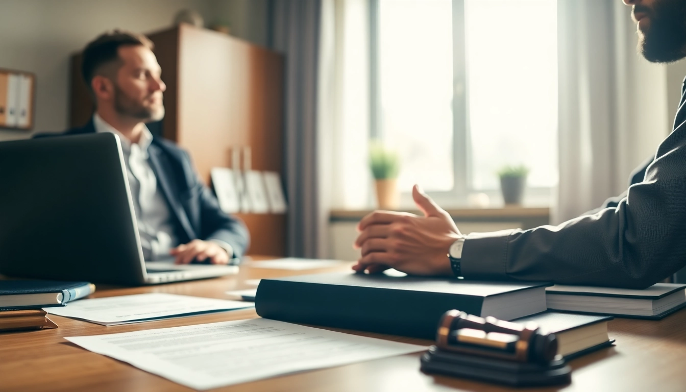 Clearwater truck accident lawyer providing legal counsel in a professional office setting.
