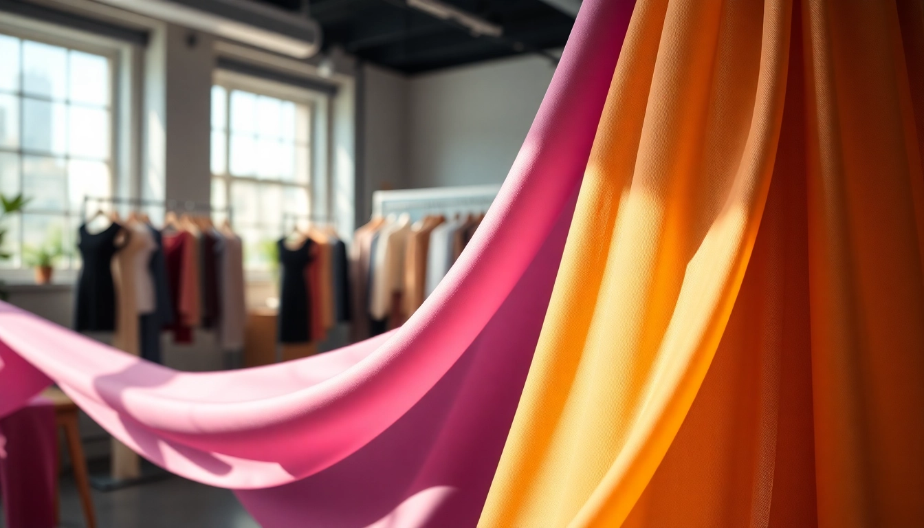 Viscose stof uitstekend weergegeven in een creatief ontwerp atelier.