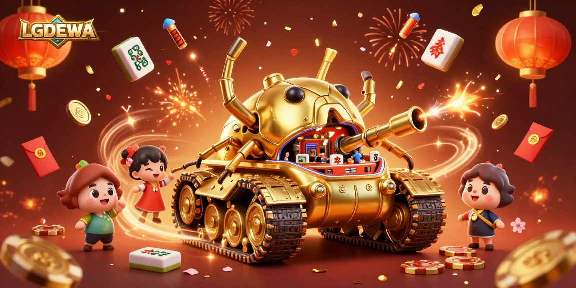 Engage in thrilling gameplay at LGODEWA's enchanting miniature casino inside a massive golden beetle tank.
