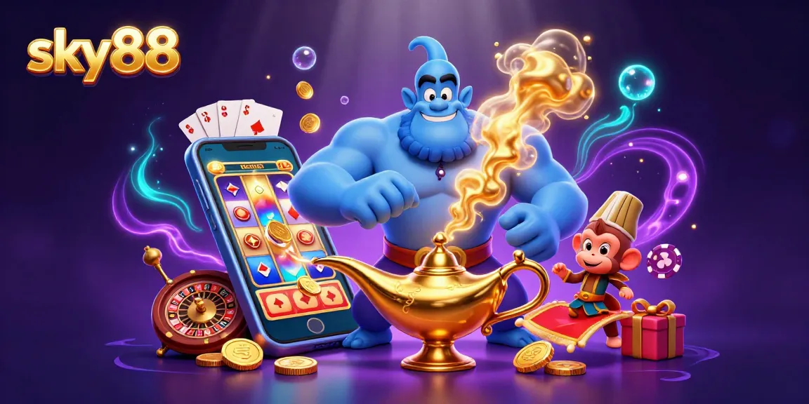 Experience thrilling gameplay at sky88 with vibrant characters and a dynamic casino atmosphere.