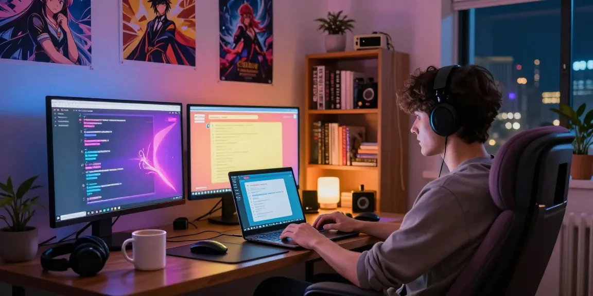 Engaging in nsfw ai chat on a cozy digital workspace with vibrant decor.