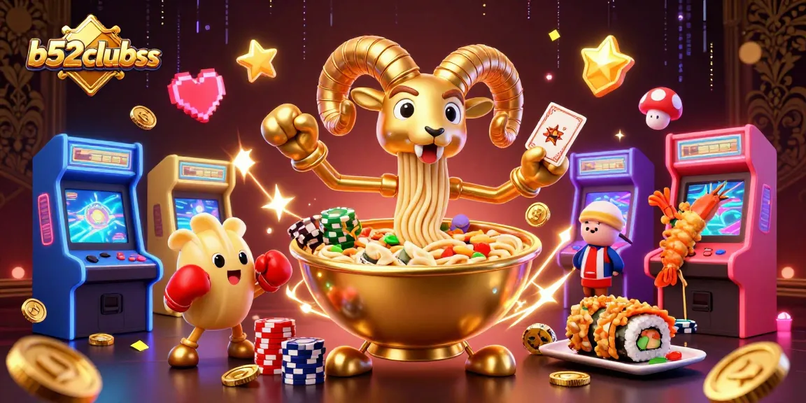 b52clubss invites players to engage with 3D cartoon characters showcasing vibrant casino games and energy.