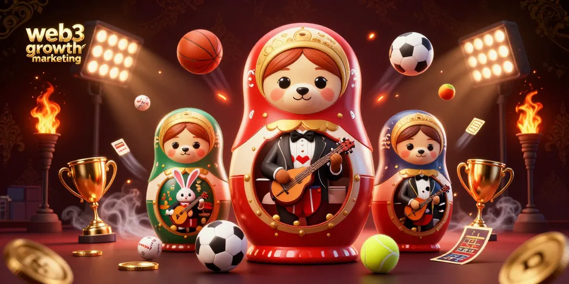 Engage with web3 growth marketing strategies through dynamic casino-themed illustration.