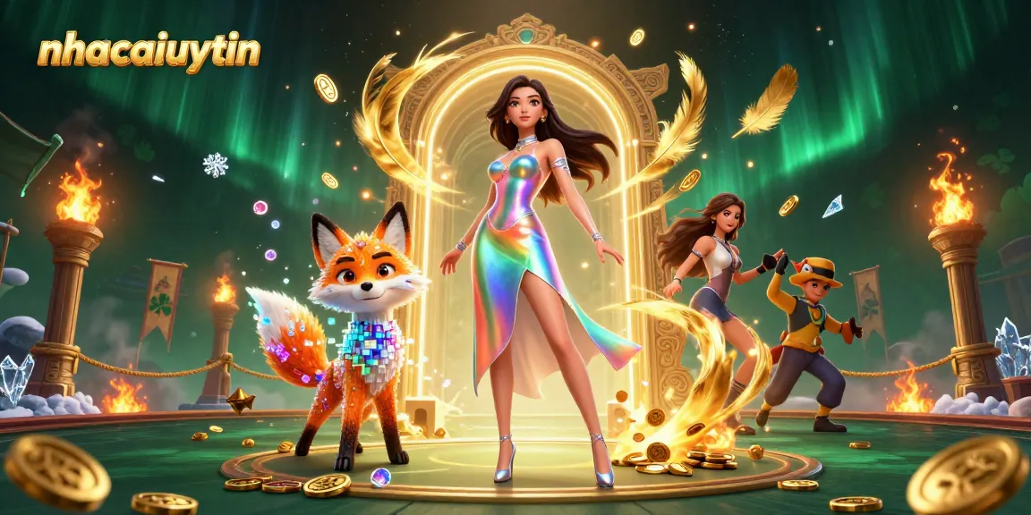 Engage in thrilling betting at nhacaiuytin with an ultra-detailed futuristic casino scene.