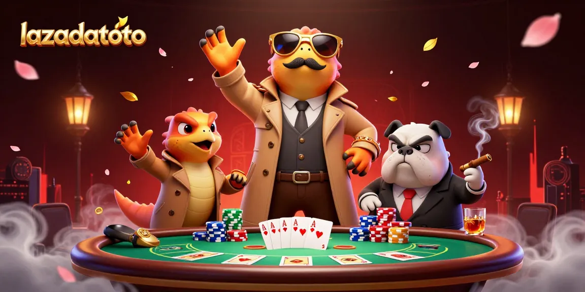 Menangkan permainan di lazadatoto dengan tiga raptor dalam jas mencoba masuk ke lounge VIP kasino.