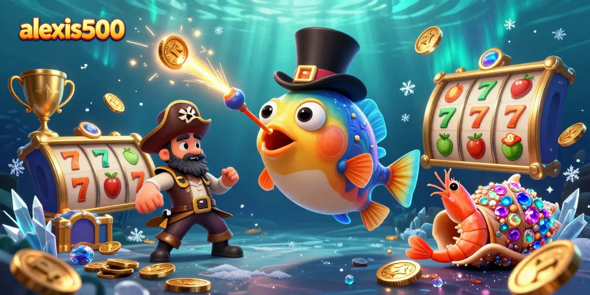 Win big with alexis500 in a thrilling underwater slots adventure featuring vibrant characters.