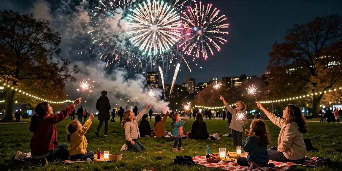 Exciting fireworks display joyfully celebrating occasions in the UK
