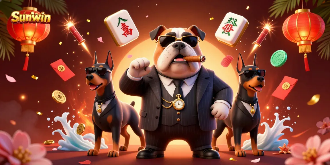Experience thrilling gaming with Sunwin in this vibrant 3D scene featuring unique casino characters.