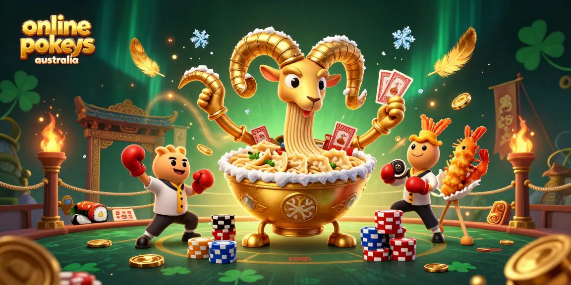 Experience thrilling online pokies Australia with vibrant characters and dynamic casino elements.